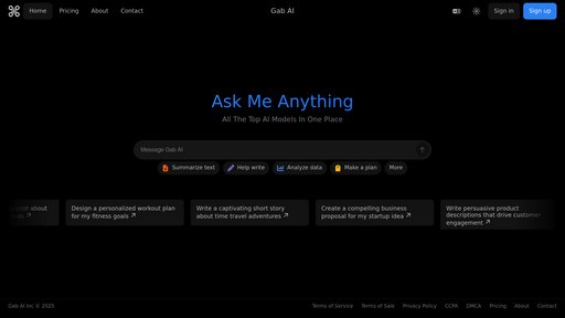 Gab AI - Plataforma de creación de contenido y análisis de datos con interfaz intuitiva - Logo