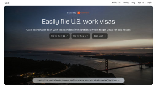 Gale - Gestión de visas H-1B automatizada con supervisión legal - Logo