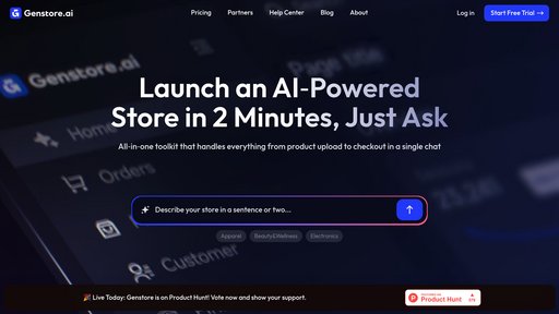 GenStore - 智能电商平台，聊天建站与自动化营销 - Logo