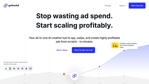 GetHookd AI - Plataforma publicitaria que crea anuncios efectivos y optimiza campañas - Logo