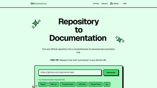 GitSummarize - Convierte repositorios GitHub en documentación interactiva con actualización automática - Logo