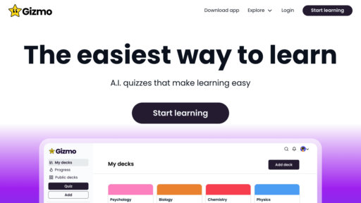 Gizmo AI - Smart learning tool that creates quizzes and flashcards to improve memory retention - Logo