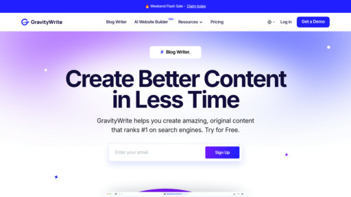 GravityWrite - Plataforma de escritura inteligente con SEO multilingüe y publicación multiplataforma - Logo