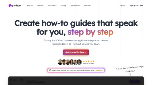 Guidejar - 智能交互式指南创作平台，自动生成品牌演示与教程 - Logo