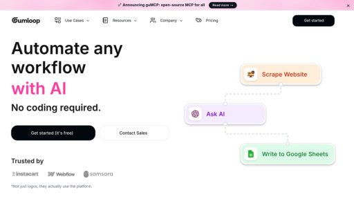 Gumloop - No-code automation platform with visual builder for business workflows - Logo