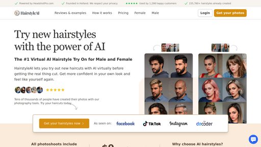 HairstyleAI - Simulador virtual de peinados con vistas realistas para encontrar tu estilo ideal - Logo