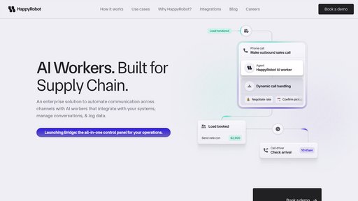 HappyRobot - Plataforma logística que automatiza llamadas y mensajes para mejorar eficiencia - Logo