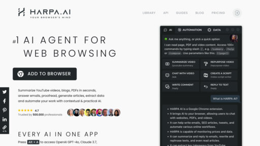 HARPA AI - Asistente de navegador inteligente para automatizar tareas web - Logo