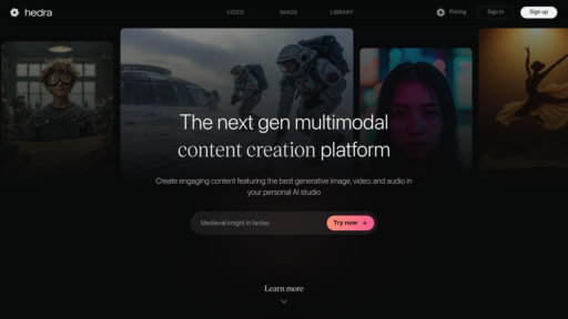 Hedra - Create dynamic videos from static images with lifelike digital characters - Logo