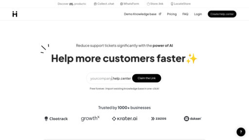 Help.center - 智能客服平台，集成知识库与聊天机器人，自动化服务 - Logo