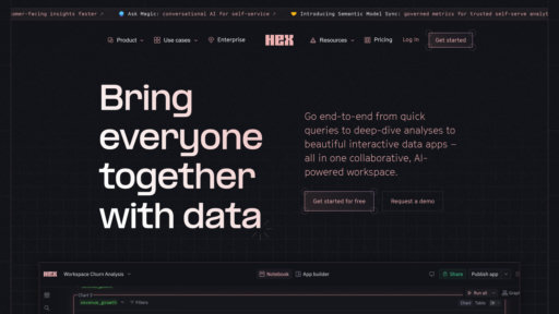 Hex - Collaborative data workspace: SQL, Python, and no-code analytics - Logo