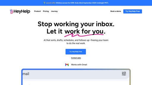 HeyHelp - Asistente Gmail que organiza correos y redacta respuestas personalizadas - Logo
