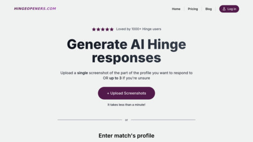 Hinge Openers - Générateur d'ouvertures Hinge personnalisées à partir de captures d'écran - sans inscription - Logo