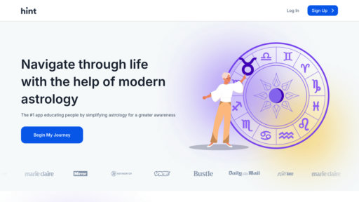 Hint Astrology - Plateforme astrologique intelligente utilisant les données NASA pour analyses personnalisées - Logo
