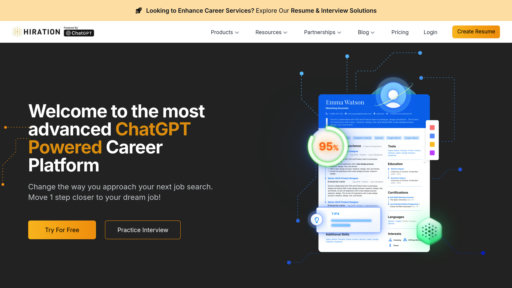 Hiration - Plataforma profesional: optimización CV y preparación entrevistas trabajo - Logo