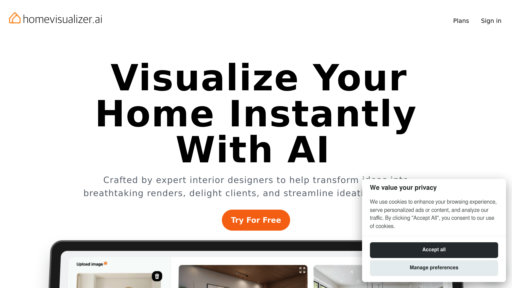HomeVisualizer AI - Herramienta inteligente de diseño interior para visualizaciones realistas y estilos personalizados - Logo