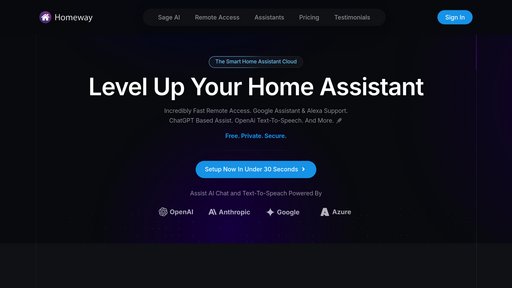 Homeway - Acceso remoto gratuito para Home Assistant con control de voz y seguridad - Logo