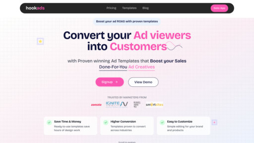 HookAds AI - 1500+ plantillas publicitarias, edición inteligente para más conversiones - Logo