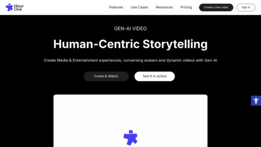 Hour One AI - Creador de videos con presentadores virtuales y síntesis de voz - Logo