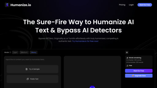 Humanize.io - Convertir texto IA en escritura humana, evitar detección automáticamente - Logo