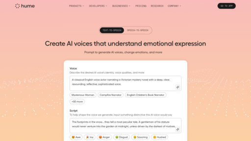 Hume AI - Plataforma IA emocional con análisis multimodal para interacción natural - Logo