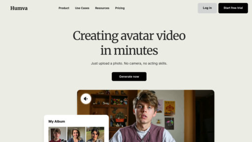 Humva - Générateur vidéo avec avatars synchronisés pour marketing et réseaux - Logo