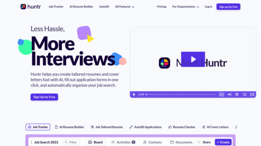 Huntr - Plateforme recherche d'emploi avec candidatures automatiques et suivi - Logo