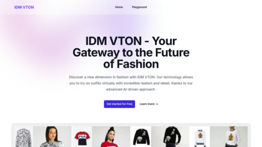 IDM VTON - Prueba virtual de ropa, adapta prendas a todo tipo de cuerpo - Logo