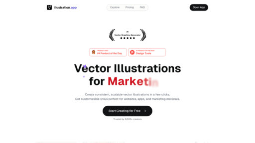 IllustraAI - Create custom vector illustrations from text - instant SVG graphics generator - Logo