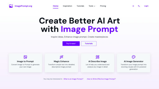 ImagePrompt.org - Convierte imágenes en prompts IA, compatible con Midjourney y Stable Diffusion - Logo