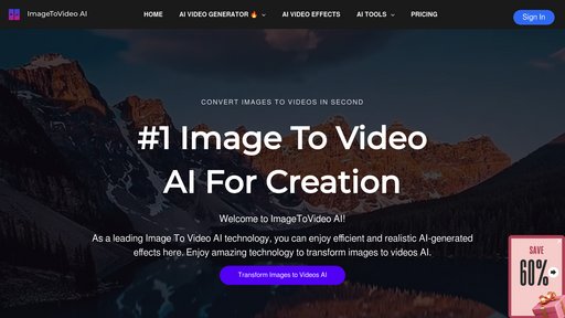 ImageToVideo AI - Convertir imágenes a videos HD automáticamente, sin marca de agua y fácil - Logo