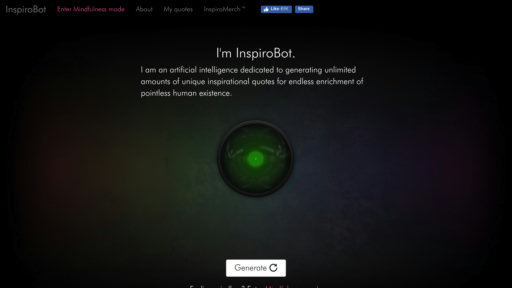 InspiroBot - InspiroBot: Crea citas motivacionales únicas con imágenes impactantes al instante - Logo