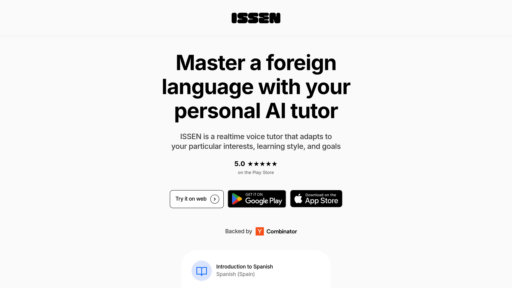 ISSEN - Tutor de idiomas inteligente con conversaciones de voz y lecciones personalizadas - Logo