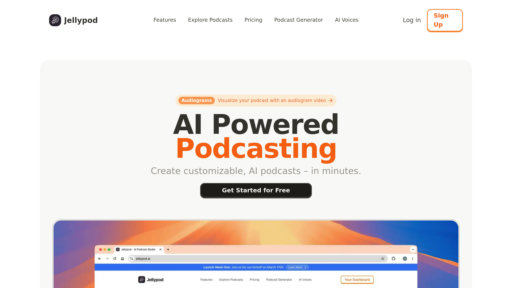 Jellypod - Creación de podcasts con voces personalizables y edición automática - Logo