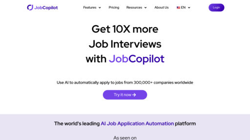 JobCopilot - Asistente búsqueda empleo inteligente optimiza automáticamente CV y postulaciones - Logo