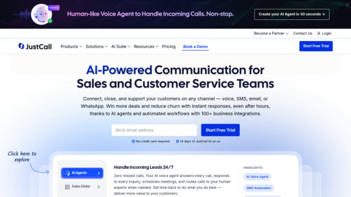 JustCall - Téléphonie cloud avec analyses intelligentes et intégration CRM - Logo