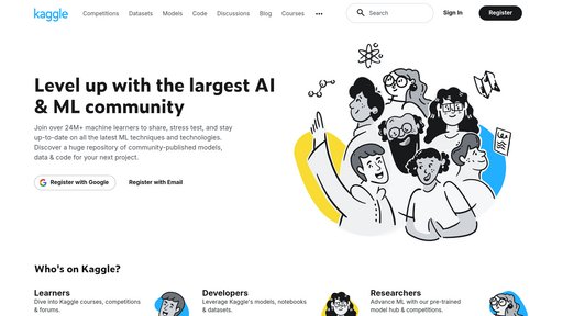 Kaggle - Plataforma Google de ciencia de datos con competencias y conjuntos de datos - Logo