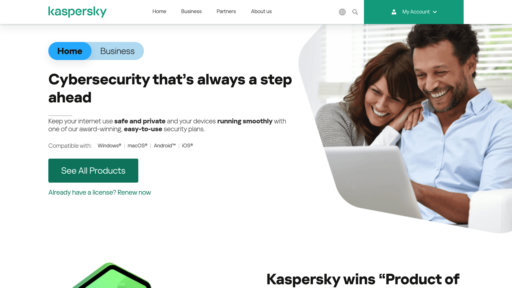 Kaspersky - Plataforma de ciberseguridad inteligente, protección multicapa para empresas - Logo