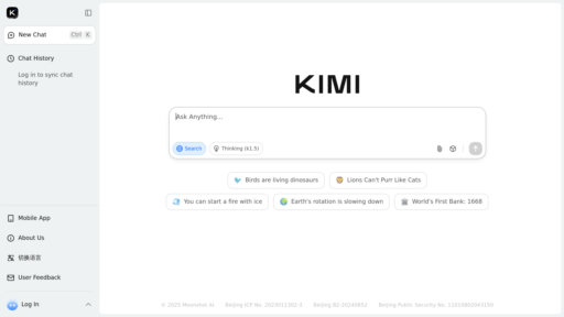 Kimi AI - Asistente IA gratuito con búsqueda en tiempo real y procesamiento multimodal - Logo
