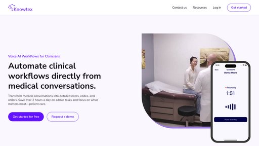 Knowtex - Documentación clínica por voz que convierte diálogos en registros médicos - Logo