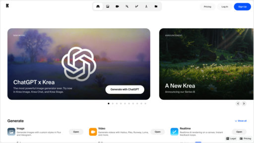 Krea AI - Krea AI: Real-time image and video generation with personalized AI models - Logo
