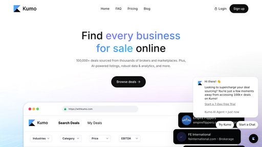 Kumo - Mercado global de negocios con alertas oportunas y listados verificados - Logo