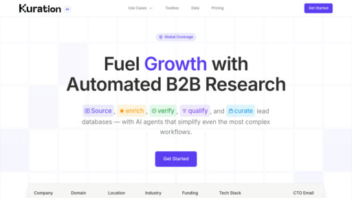 Kuration AI - Génération automatique de leads B2B avec base de données vérifiée - Logo