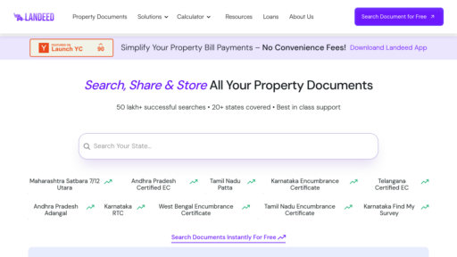 Landeed - Plataforma inmobiliaria inteligente de India, registros de tierras instantáneos 20+ estados - Logo