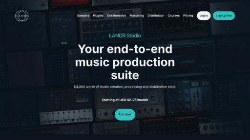 LANDR - Plataforma musical con masterización inteligente y distribución global - Logo