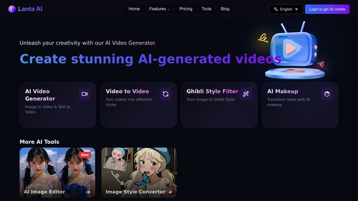 Lanta AI - Generador de video inteligente con maquillaje virtual para contenido profesional - Logo