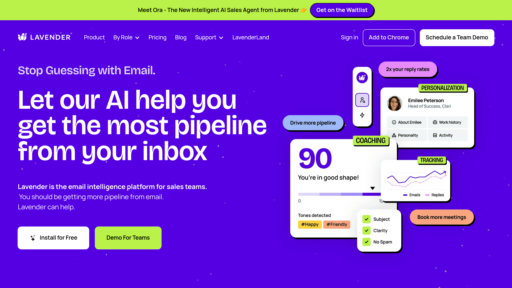 Lavender AI - Plateforme intelligente d'assistance email pour améliorer les taux de réponse - Logo
