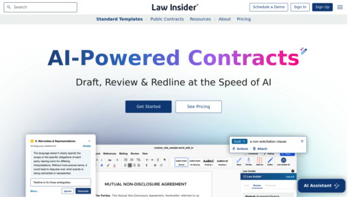 Law Insider - Révision intelligente de contrats dans Word avec base de données mondiale - Logo