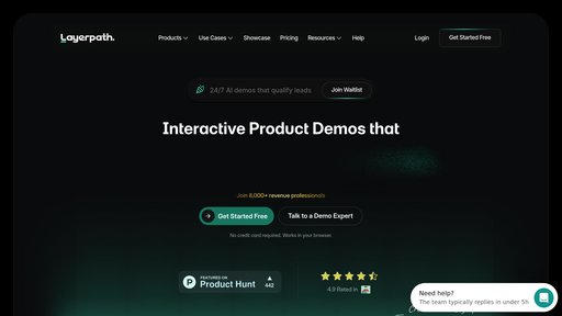 Layerpath - Créez des démos interactives avec voix off multilingue et analyses - Logo
