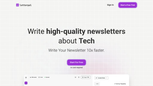 letterpal - Intelligent newsletter creator, automatically generates industry content - Logo